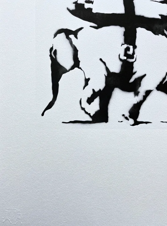Banksy - Elephant with bomb 77/100 - číslovaná edice s certifikátem, 50x70cm