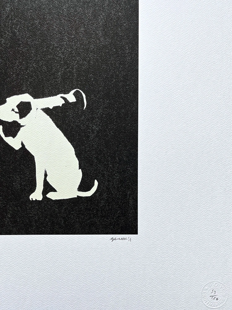 Banksy - Mhv bazooka dog 53/150 - číslovaná edice s certifikátem, 70x50cm