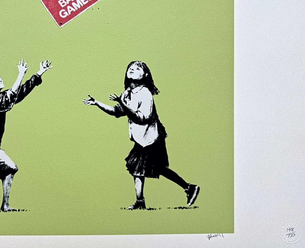 Banksy - No ball games 148/150 - číslovaná edice s certifikátem, 70x50cm