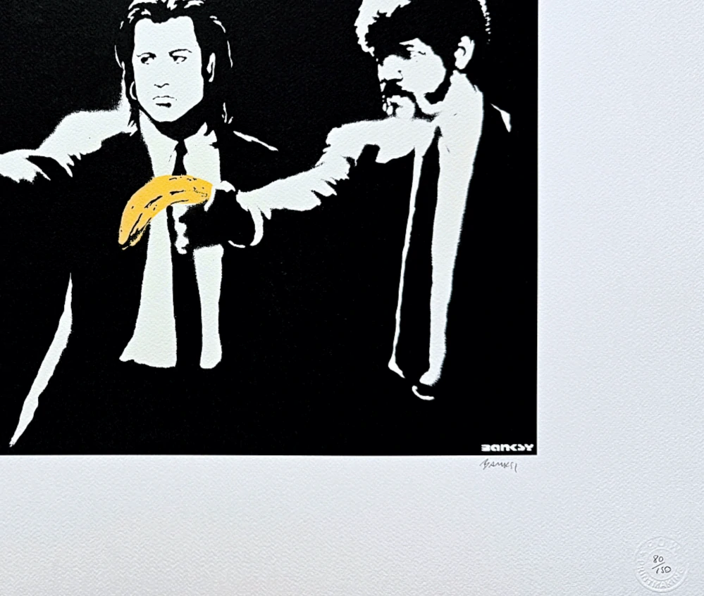 Banksy - Pulp Fiction 80/150 - číslovaná edice s certifikátem, 70x50cm