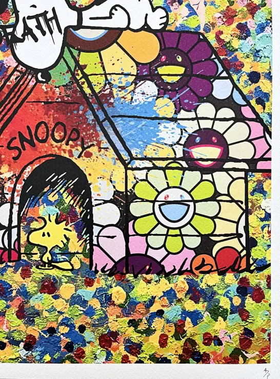 Death NYC - Snoopy, Murakami a Hirst - limitovaná edice s certifikátem, 32x45cm