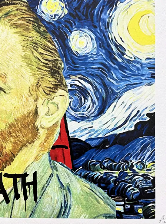 Death NYC - Vincent van Gogh a  The starry night - limitovaná edice s certifikátem, 32x45cm