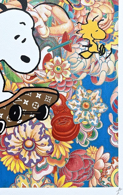Death NYC - Snoopy - limitovaná edice s certifikátem, 32x45cm