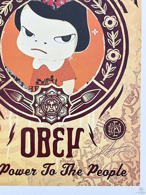 Death NYC - Obey a Yoshimoto Nara - limitovaná edice s certifikátem, 32x45cm