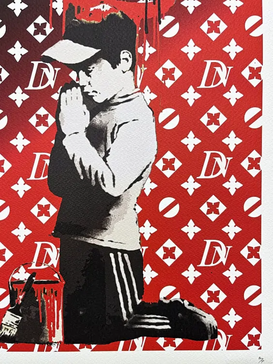 Death NYC -  Banksy Forgive us our trespassing - limitovaná edice s certifikátem, 32x45cm