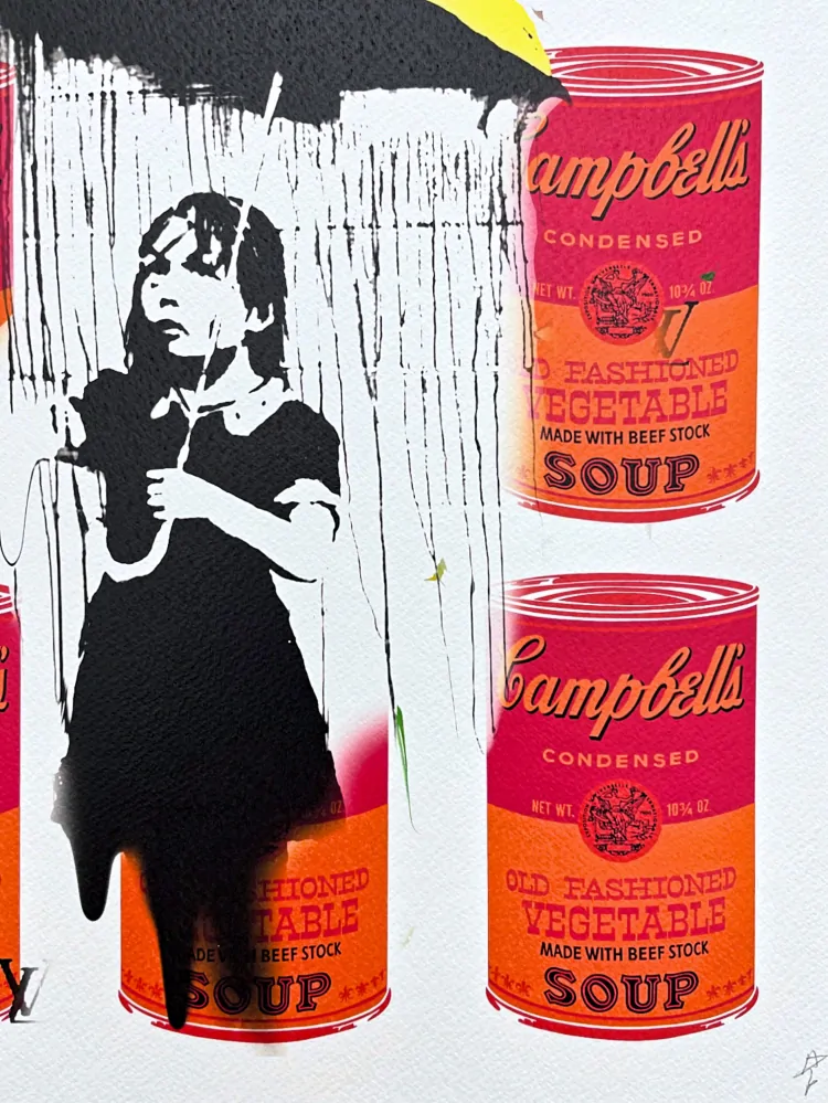 Death NYC -  Banksy Nola a Campbell soup - limitovaná edice s certifikátem, 32x45cm