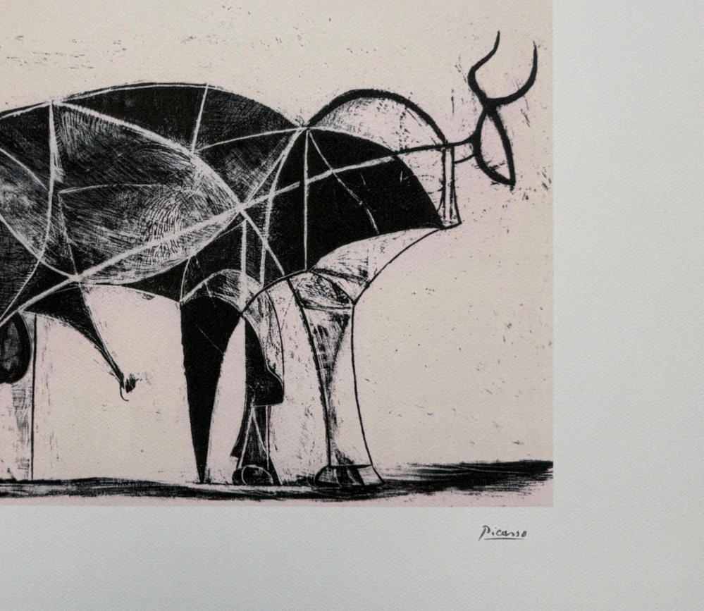 Pablo Picasso - Bull 51/200 - signováno, s certifikátem, 70x50 cm
