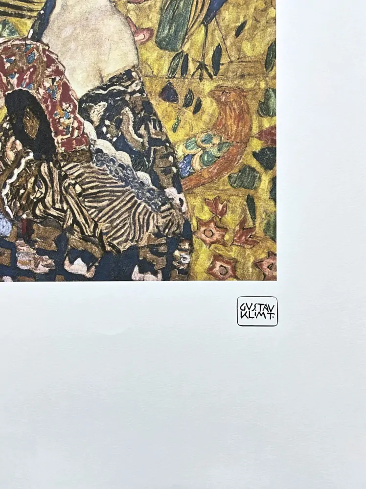 Gustav Klimt - Lady with a Fan 12/200 - signováno, s certifikátem, 50x70 cm