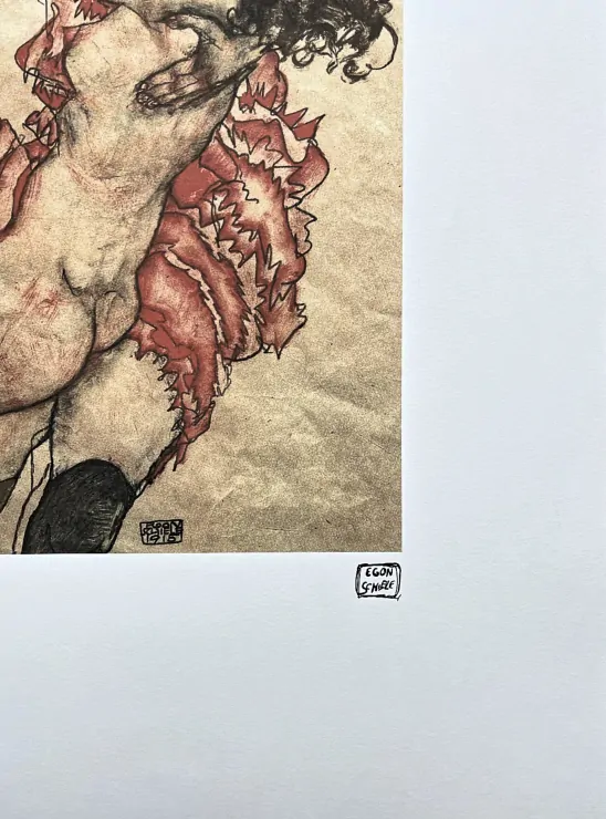 Egon Schiele - Act of two 89/200 - limitovaná edice, s certifikátem, 50x70 cm