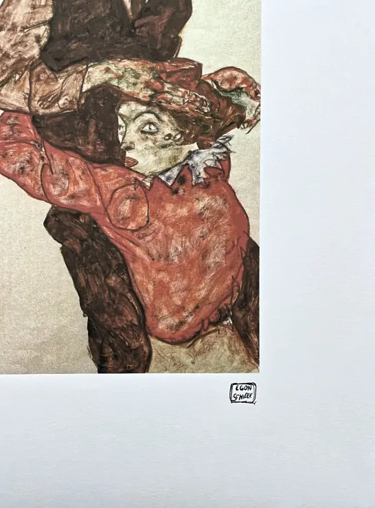 Egon Schiele - Lovers x/200 - limitovaná edice, s certifikátem, 50x70 cm