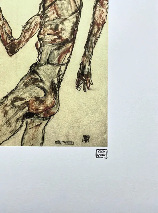 Egon Schiele - The Dancer x/200 - limitovaná edice, s certifikátem, 50x70 cm