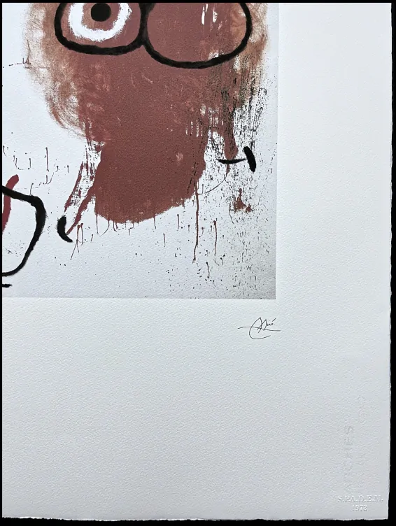 Joan Miró - Red ghost 70/150 - limitovaná edice s certifikátem, signováno, 56x76cm