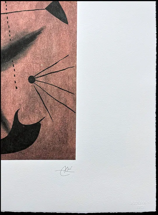 Joan Miró - Lot 34/150 - limitovaná edice s certifikátem, signováno, 76x56cm
