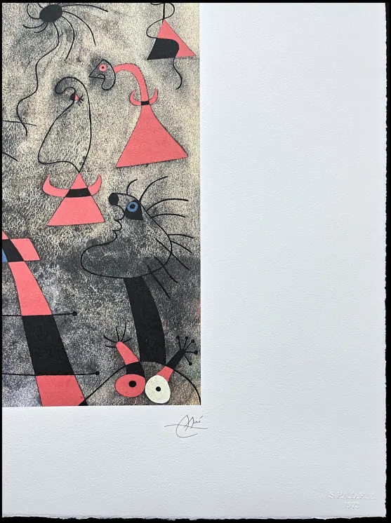 Joan Miró - The Escape Ladder 30/150 - limitovaná edice s certifikátem, signováno, 76x56cm