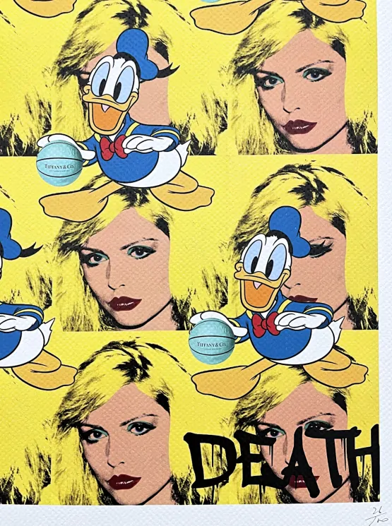 Death NYC - Warhol Debbie Harry a Donald Duck - limitovaná edice s certifikátem, 32x45cm