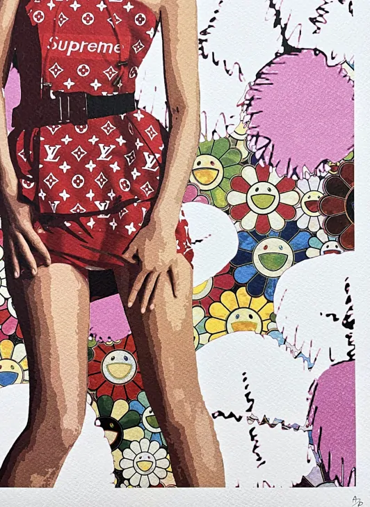 Death NYC - Kate Moss a Murakami - limitovaná edice s certifikátem, 32x45cm