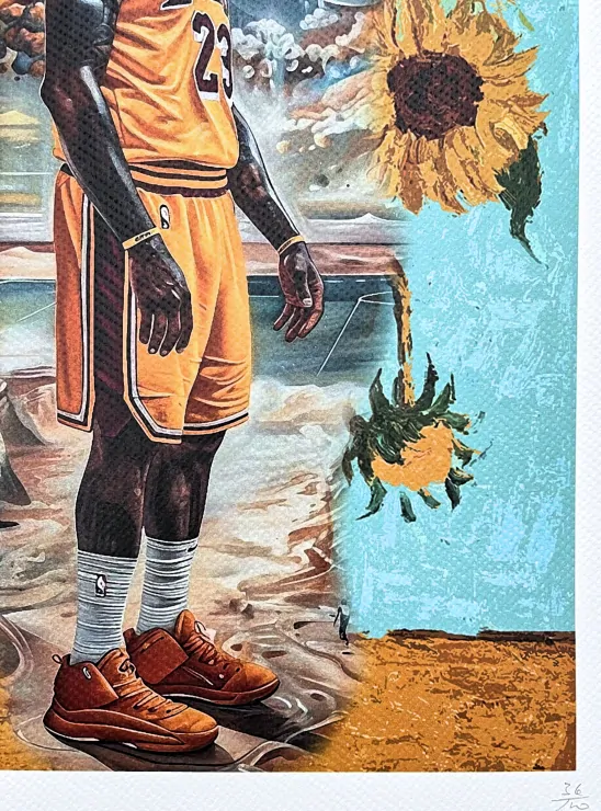 Death NYC - LeBron James a sunflowers - limitovaná edice s certifikátem