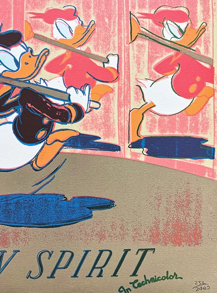 Andy Warhol - Donald Duck růžový 232/2400 - 60x60cm, limitovaná edice CMOA s certifikátem