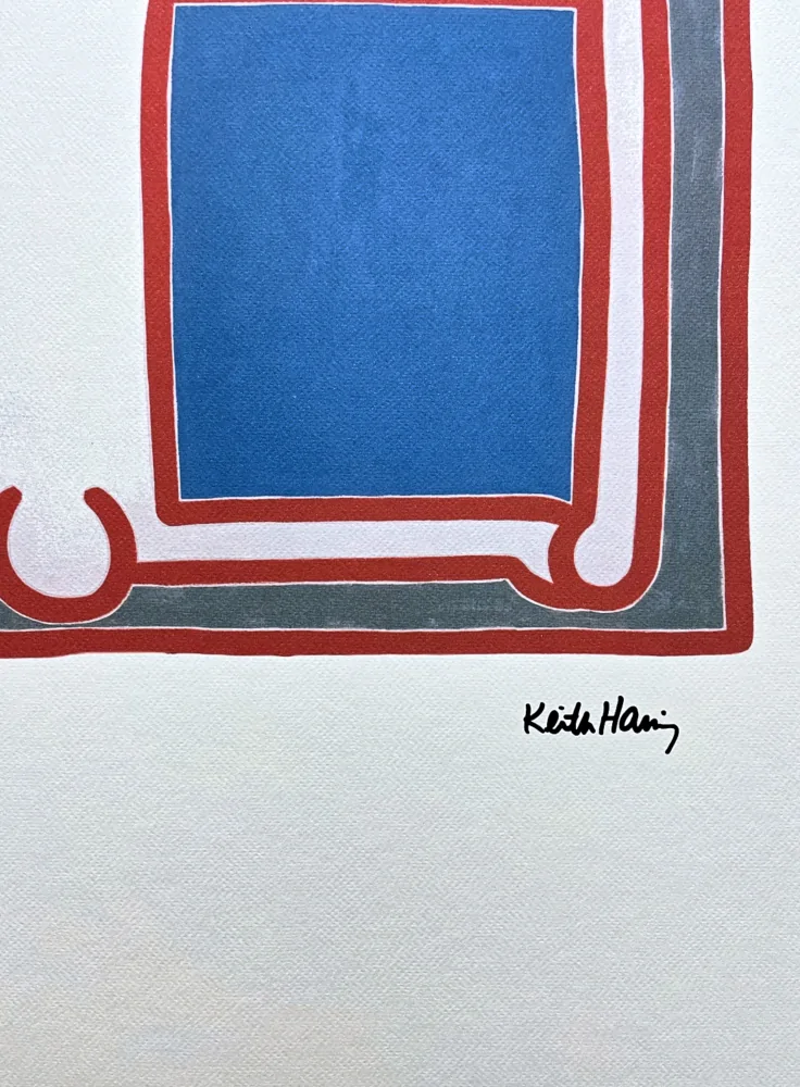 Keith Haring - Square 76/150 - signováno, limitovaná edice s certifikátem, 50x70 cm