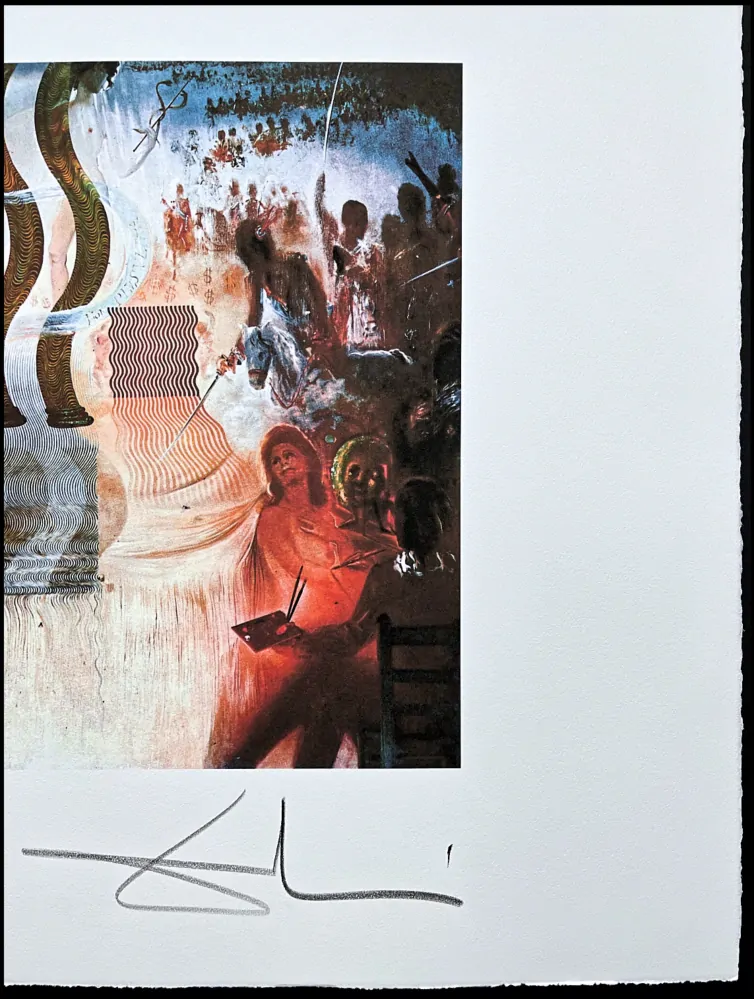 Salvador Dalí - The Apotheosis of the Dollar - signováno, limitovaná edice, 50x66cm