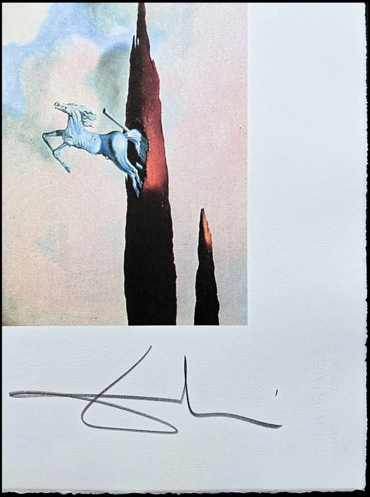 Salvador Dalí - Morning Ossification of the Cypress - signováno, limitovaná edice, 50x66cm
