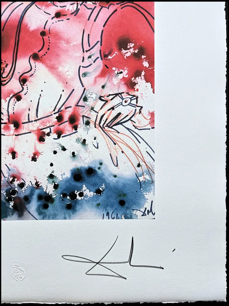 Salvador Dalí - Arabe fumant la pipe - signováno, limitovaná edice, 50x66cm