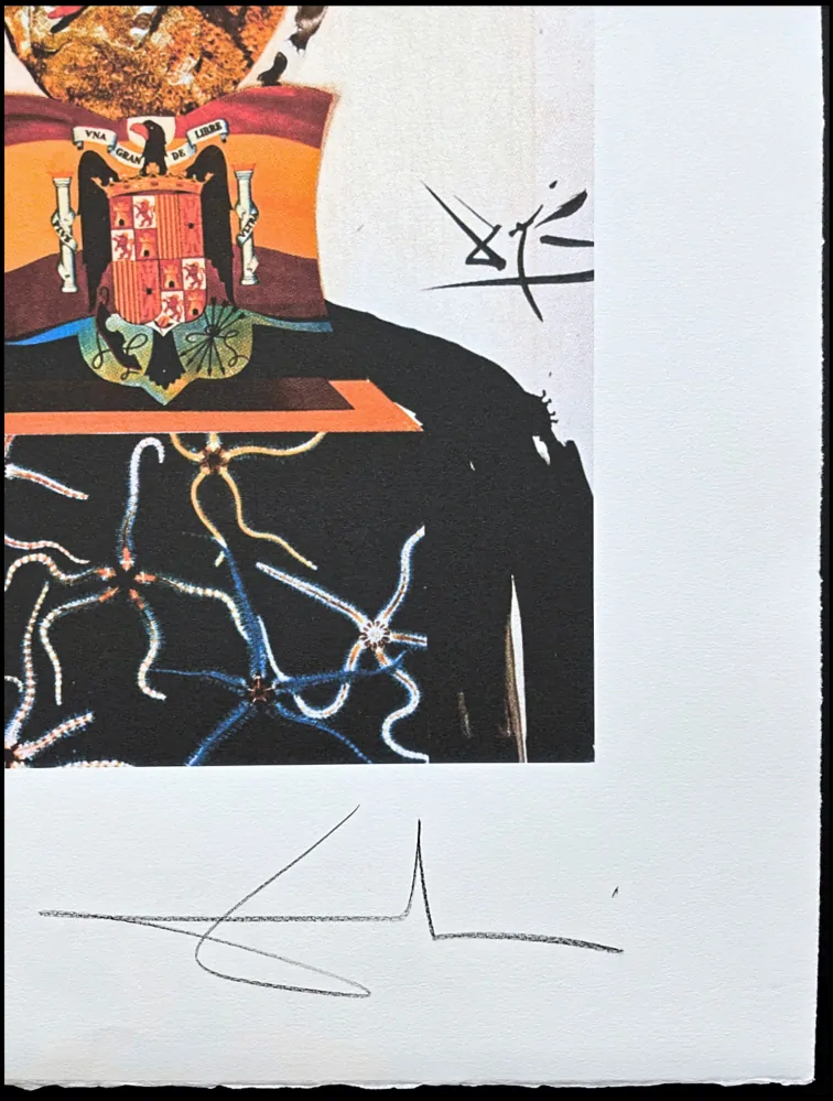 Salvador Dalí - Figure with Flag - signováno, limitovaná edice, 50x66cm