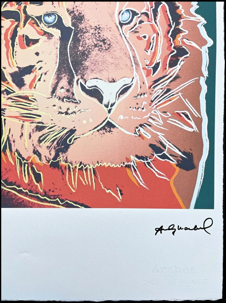 Andy Warhol - Tiger na tmavém pozadí 73/100 - edice Leo Castelli s certifikátem