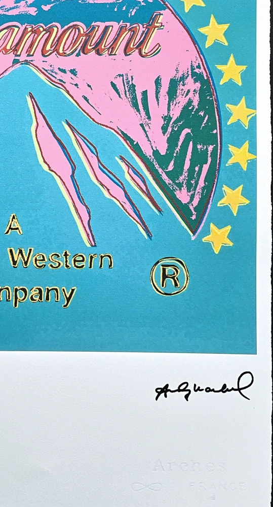 Andy Warhol - Paramount modro-růžový 61/100 - edice Leo Castelli s certifikátem