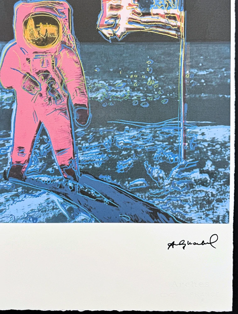 Andy Warhol - Moonwalk růžovo-modrý 45/100 edice Leo Castelli s certifikátem