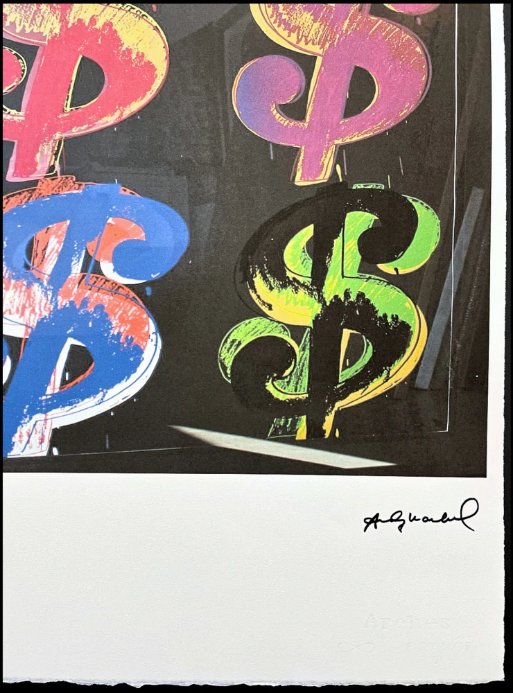 Andy Warhol - 4x Dollar Sign 19/100 - edice Leo Castelli s certifikátem