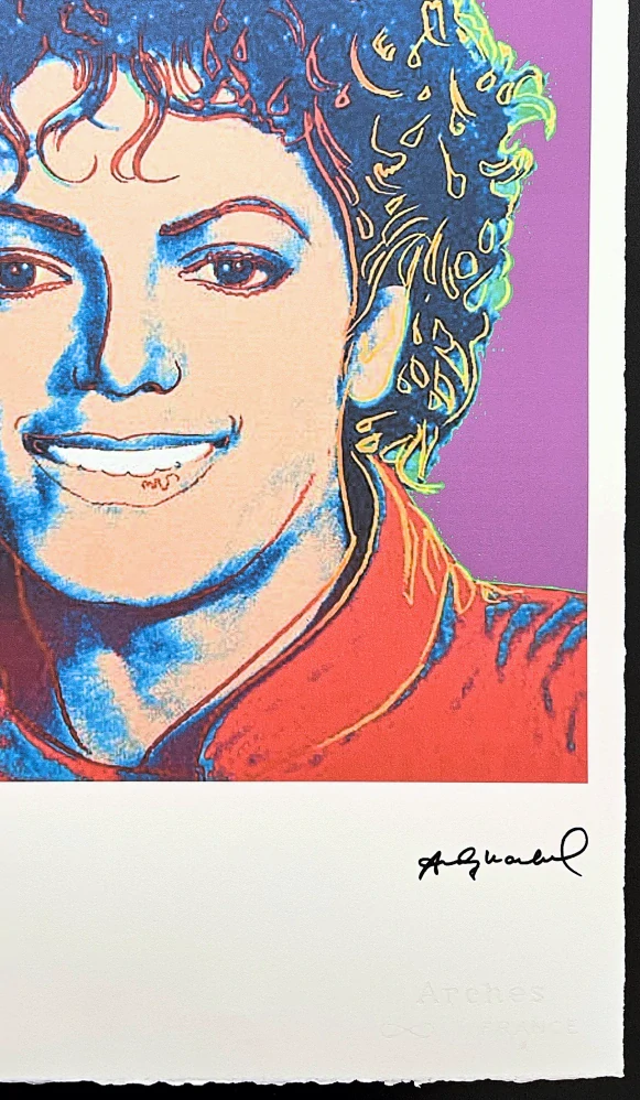 Andy Warhol - Michael Jackson tmavě růžový x/100 - edice Leo Castelli s certifikátem