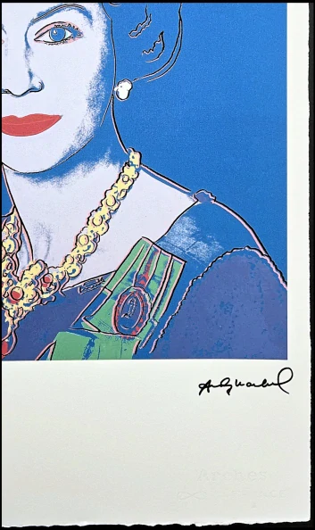 Andy Warhol - Queen Elizabeth II. 75/100 - edice Leo Castelli s certifikátem