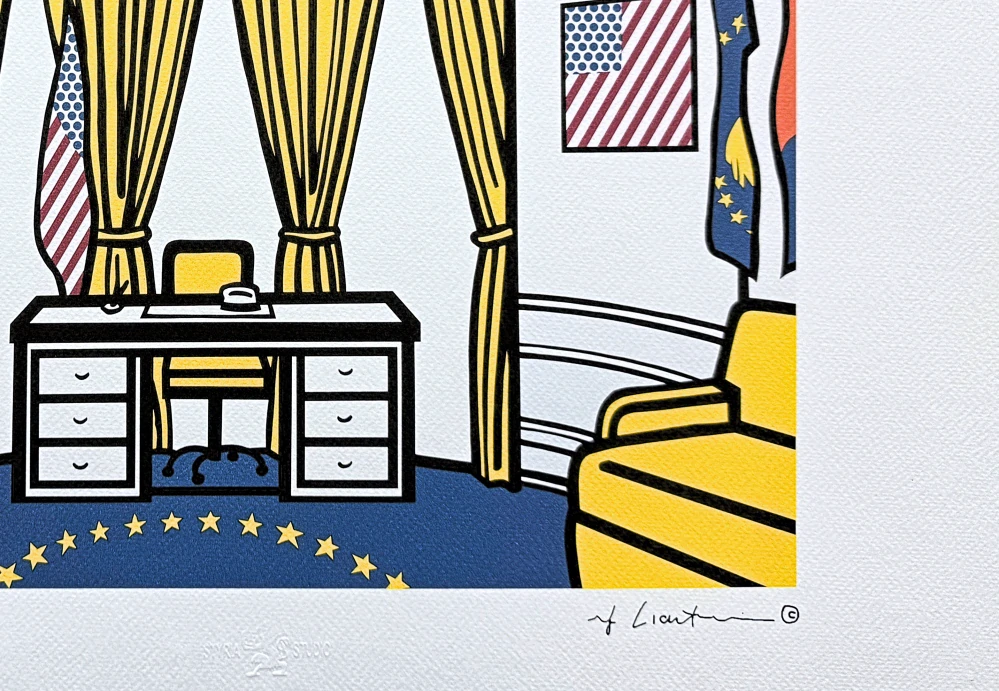 Roy Lichtenstein - The Oval Office - signováno, 50x35cm, limitovaná edice 130/150