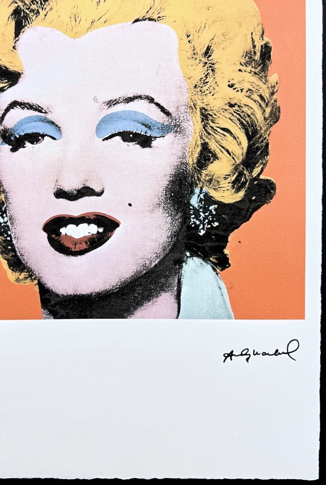 Andy Warhol - Marilyn Monroe oranžová x/100 - edice Leo Castelli s certifikátem