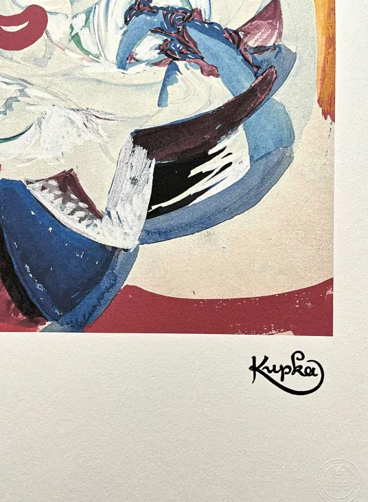 František Kupka - Colorful composition 50/350 - limitovaná edice s certifikátem, 50x70cm