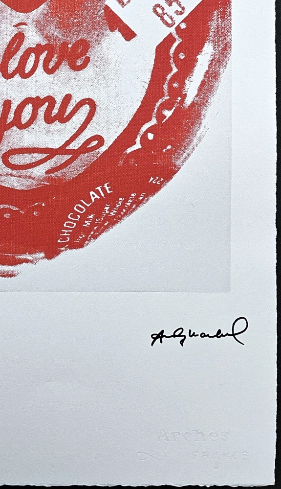 Andy Warhol - I love you 20/100 - edice Leo Castelli s certifikátem