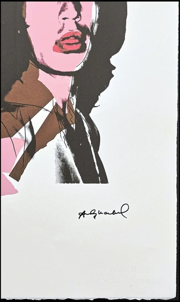 Andy Warhol - Mick Jagger hnědý 38/100 - edice Leo Castelli s certifikátem