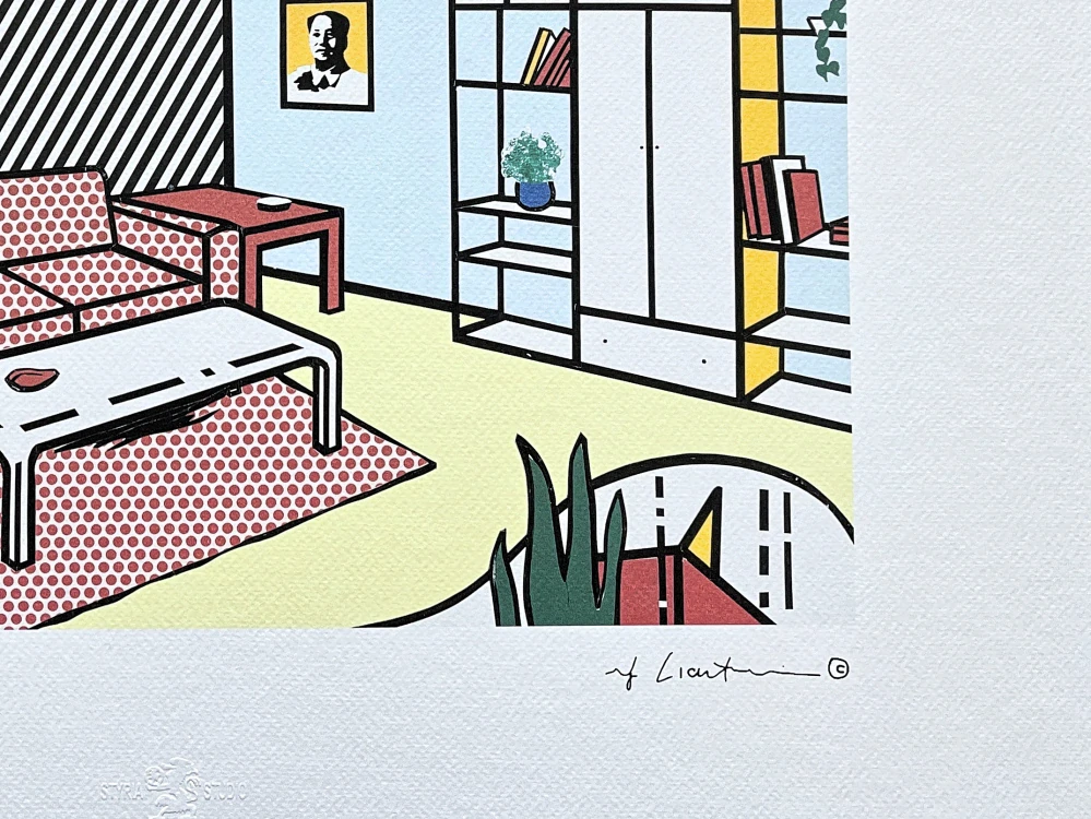 Roy Lichtenstein - Living Room - signováno, 50x35cm, limitovaná edice 49/150