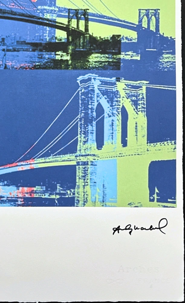 Andy Warhol - Brooklyn Bridge x/100 - edice Leo Castelli s certifikátem