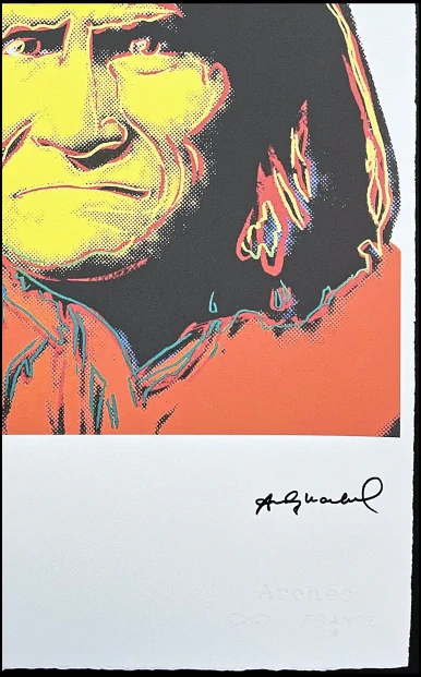 Andy Warhol - Geronimo x/100 - edice Leo Castelli s certifikátem