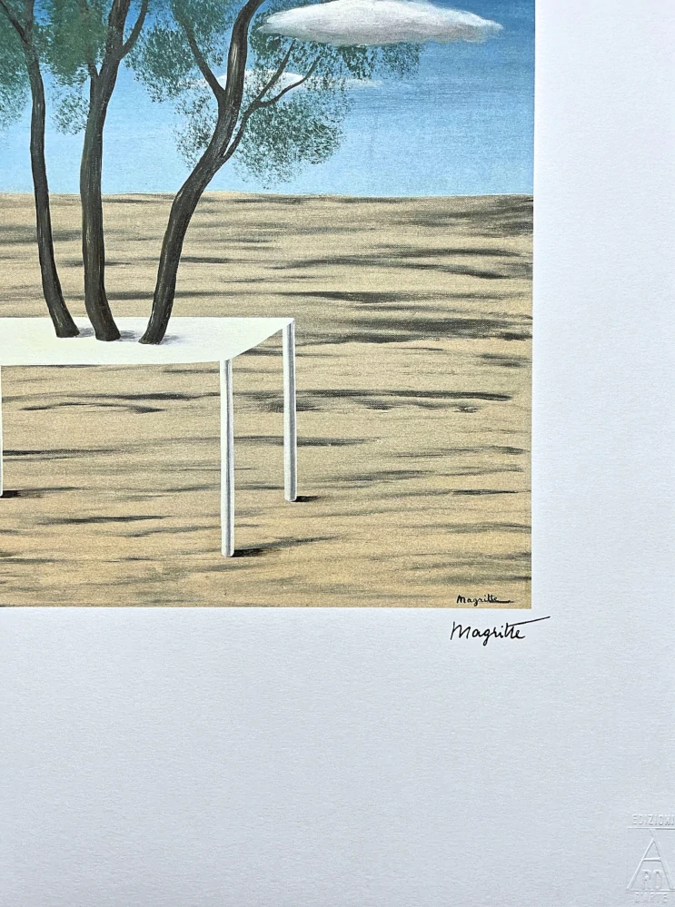 René Magritte - Arbres Sur La Table 71/100 - limitovaná edice, 50x70cm