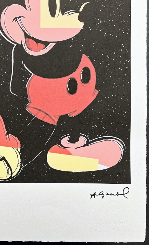 Andy Warhol - Mickey Mouse - černý x/100 - edice Leo Castelli s certifikátem