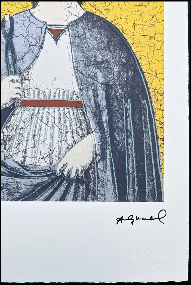 Andy Warhol - Saint Apollonia žlutá 100/100 - edice Leo Castelli s certifikátem