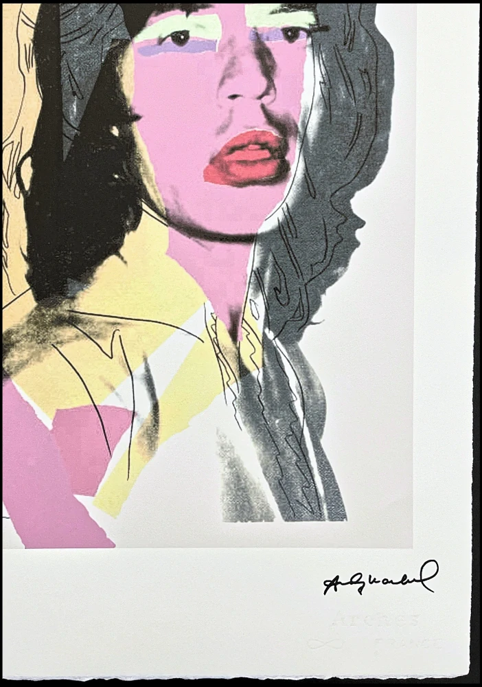 Andy Warhol - Mick Jagger růžový x/100 - edice Leo Castelli s certifikátem