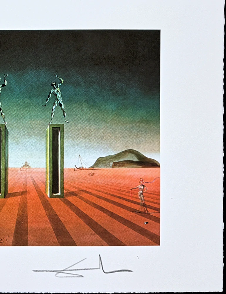 Salvador Dalí- Composition two Harlequins - signováno, limitovaná edice, 66x50cm