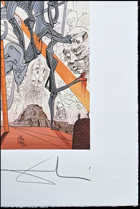 Salvador Dalí - Theatre at Denmarks Castle - signováno, limitovaná edice, 50x66cm
