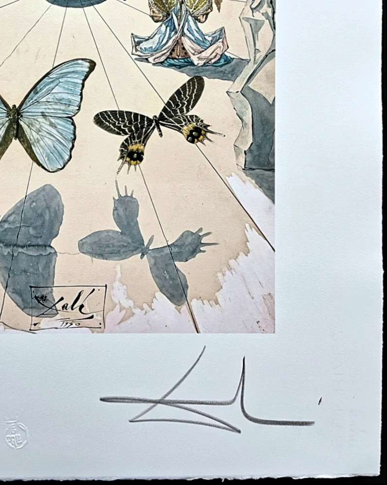 Salvador Dalí - Allegory of Silk - signováno, limitovaná edice, 50x66cm