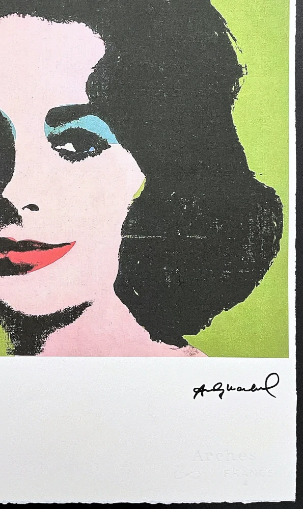 Andy Warhol - Liz Taylor zelená x/100 - edice Leo Castelli s certifikátem