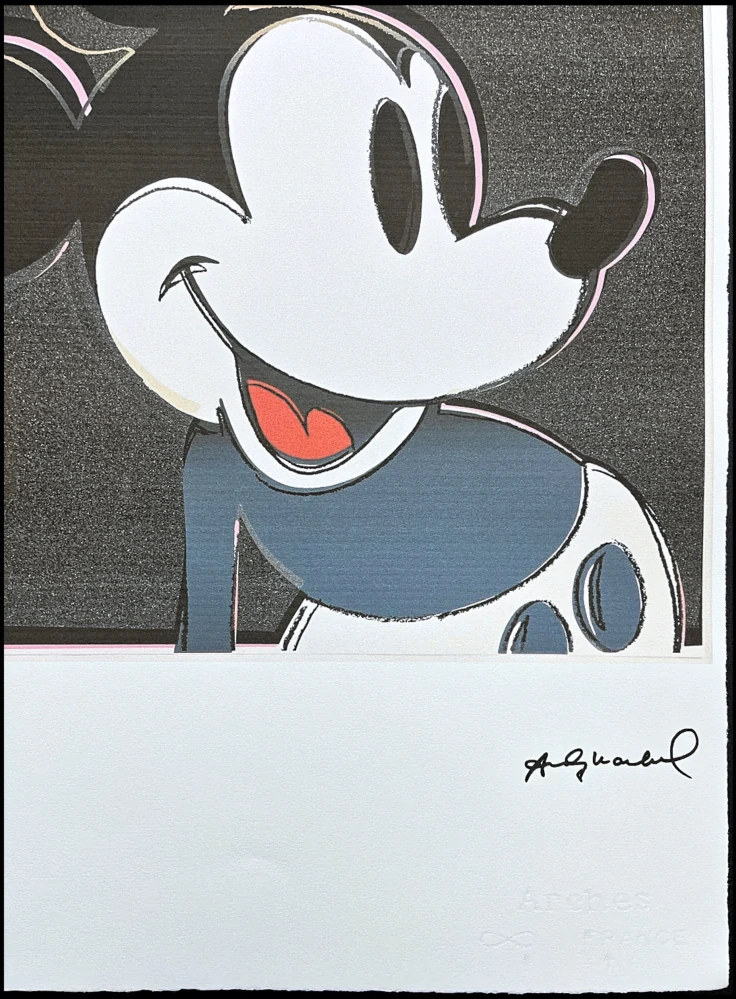 Andy Warhol - Mickey Mouse černý 62/100 - edice Leo Castelli s certifikátem